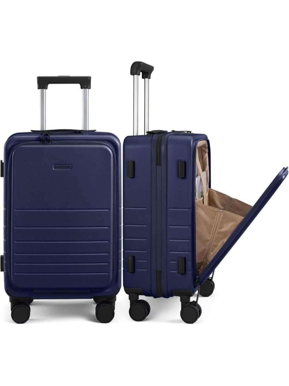 Cute 22" Hard Shell Carry-On Luggage with Spinner Wheels & TSA Lock